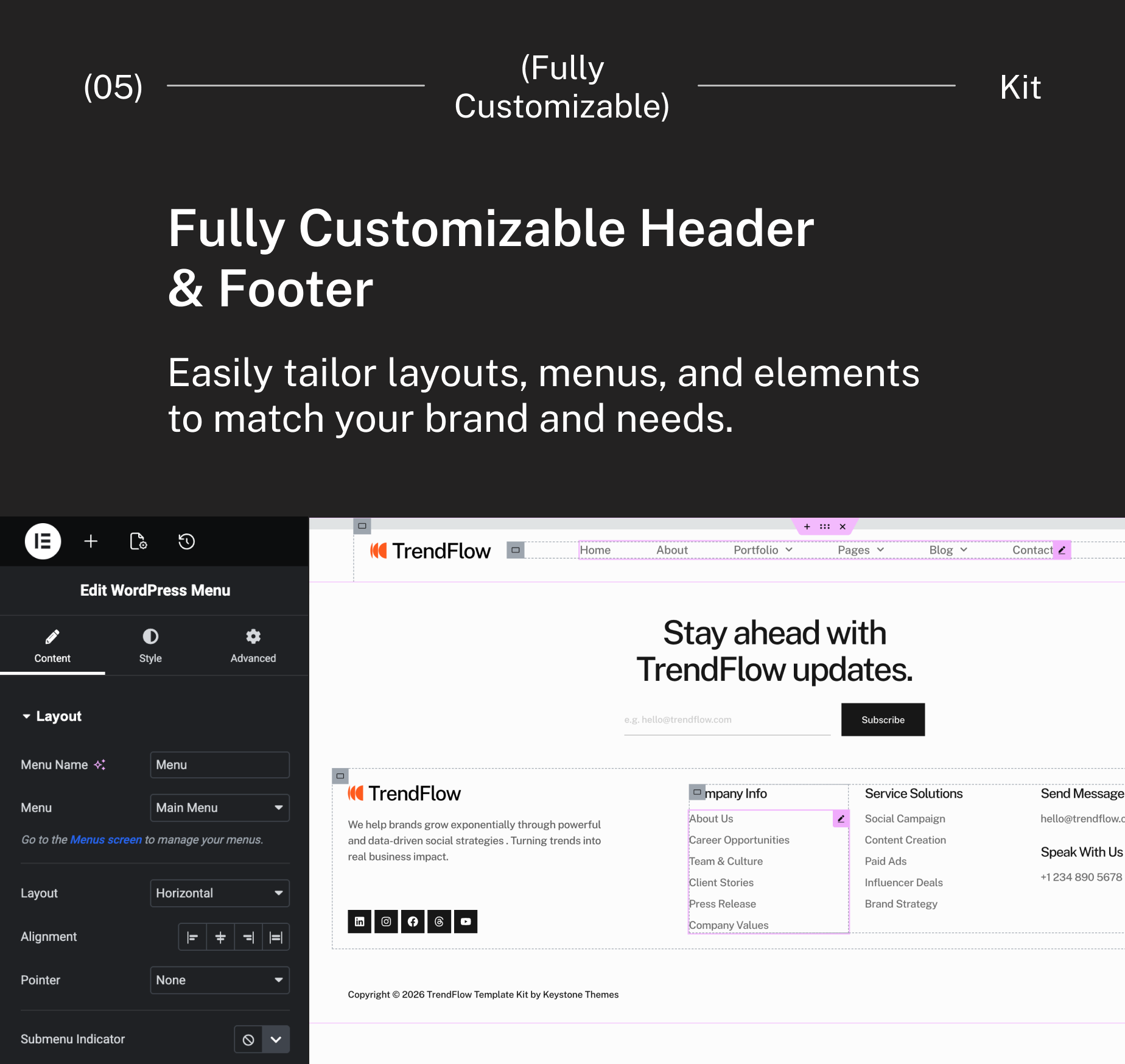 TrendFlow - Social Media Marketing Agency Elementor Template Kit